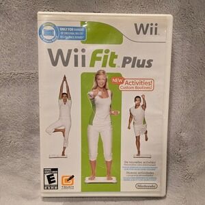 Nintendo Wii Fit Plus Game with Manual and Case UNTESTED